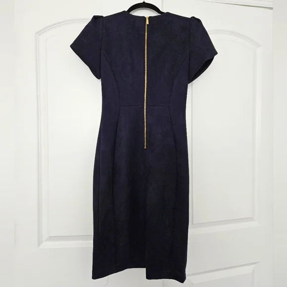 Suede Calvin Klein Navy Dress - Picture 2 of 3